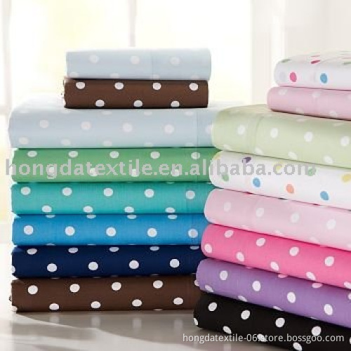 300TC 100%cotton printed bedding sheet set
